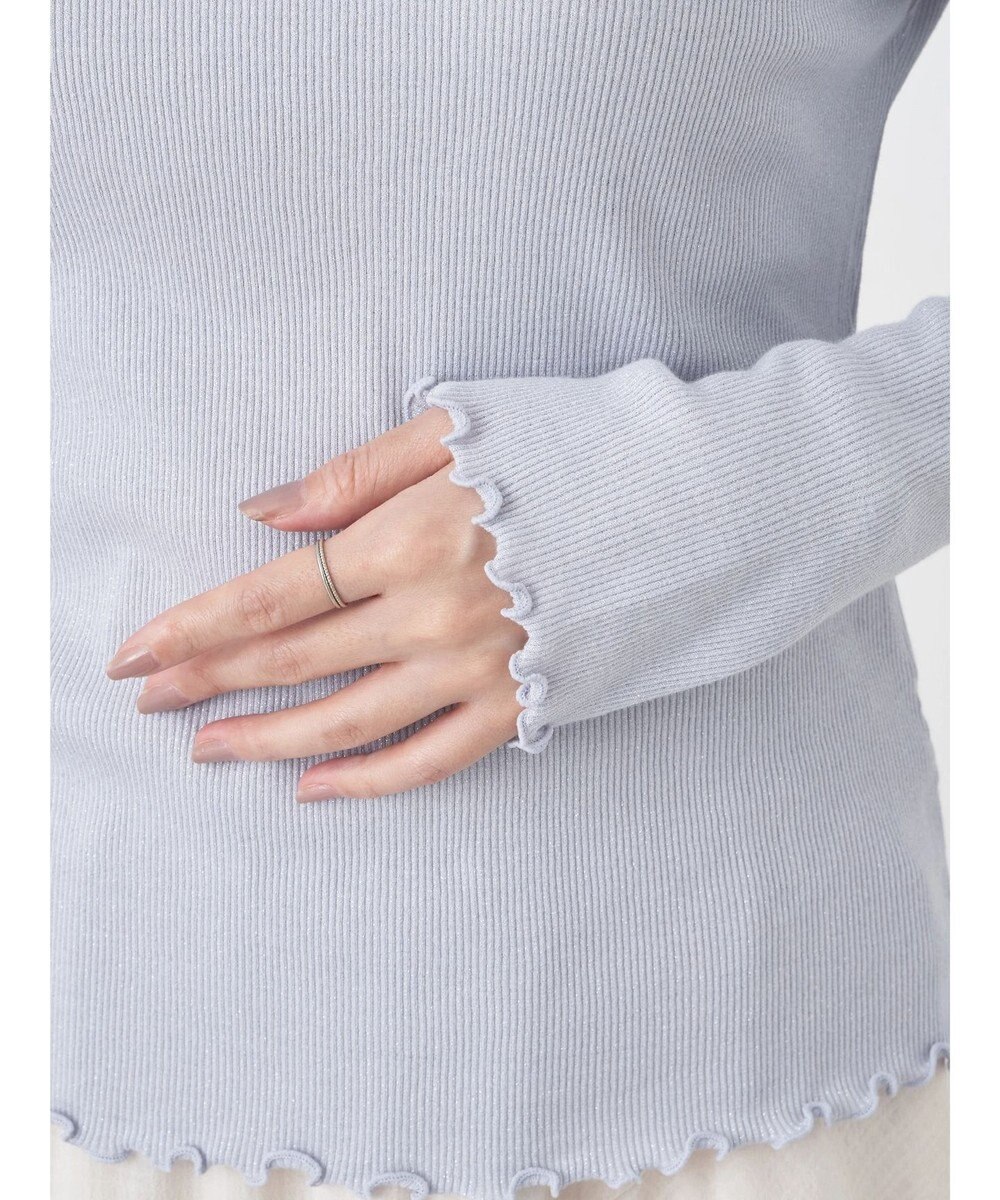 earth music&ecology ラメハイネックプルオーバー 