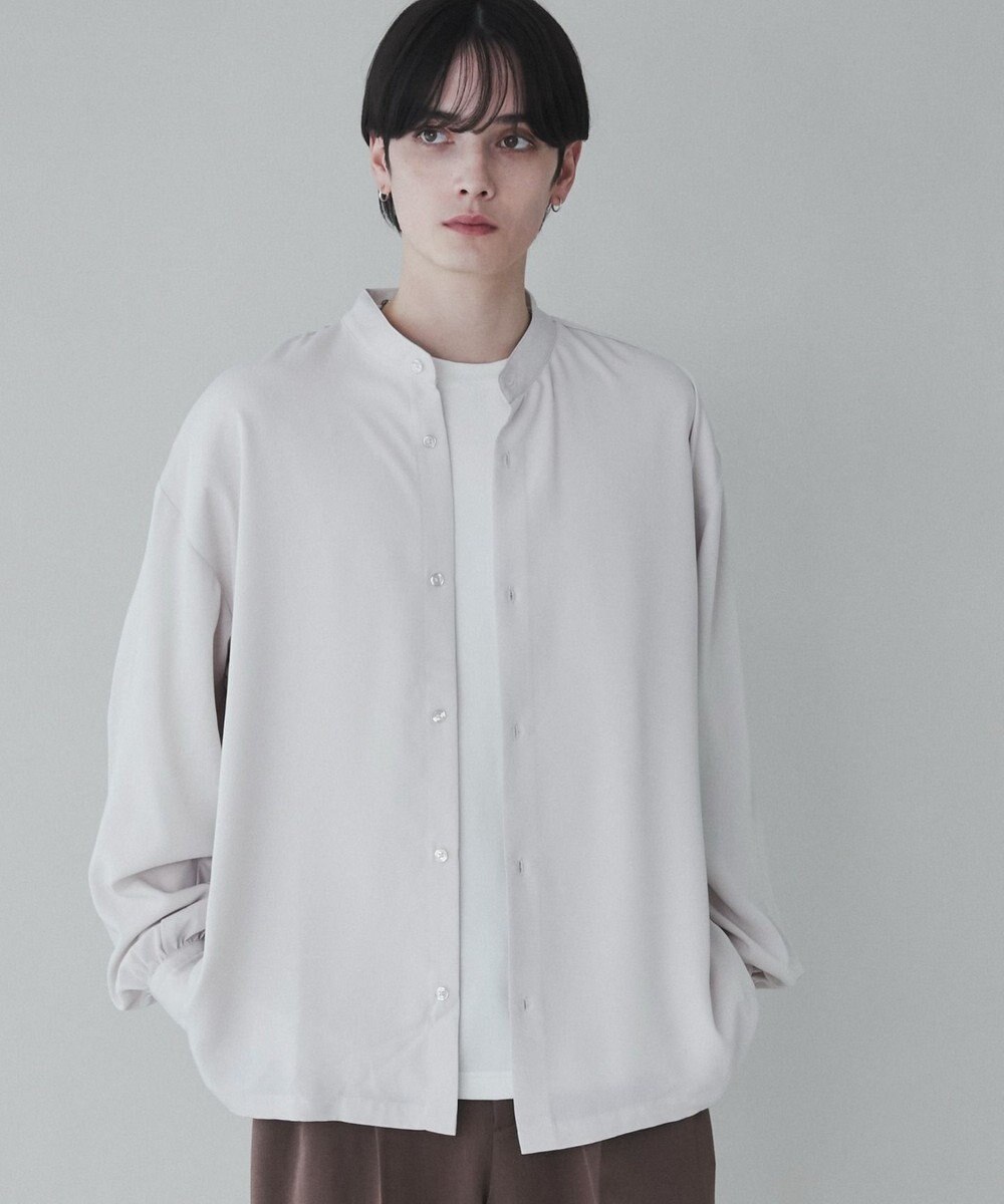 WEGO トロミBIGバンドカラーシャツ 