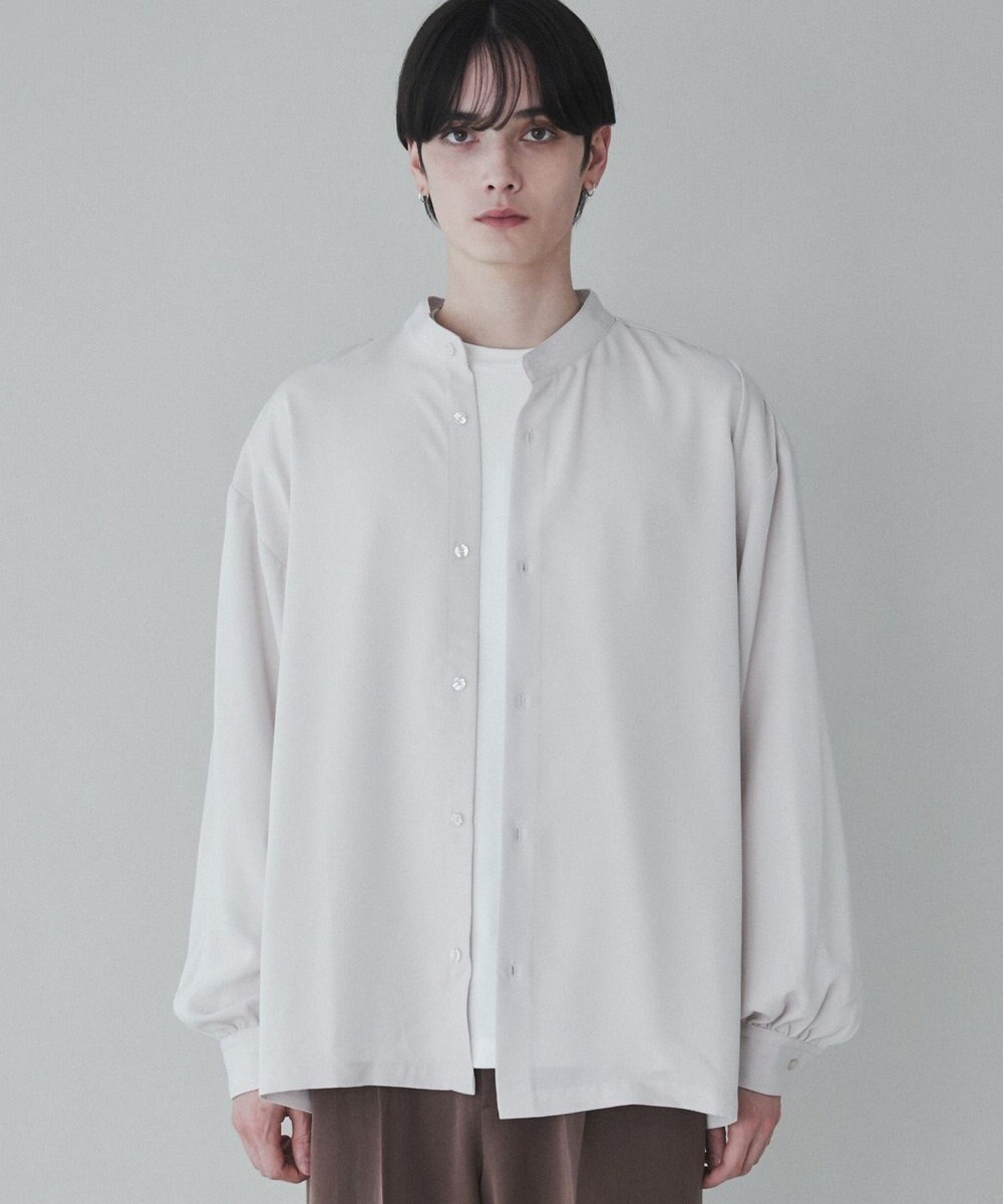 WEGO トロミBIGバンドカラーシャツ 