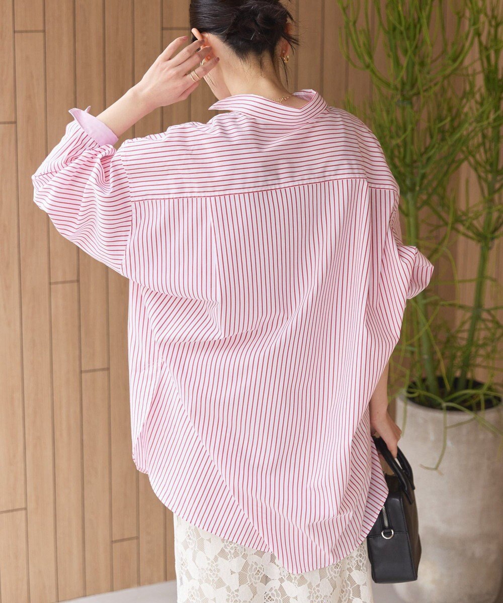 AMERICAN HOLIC イージーケア配色ポイントロングシャツ 