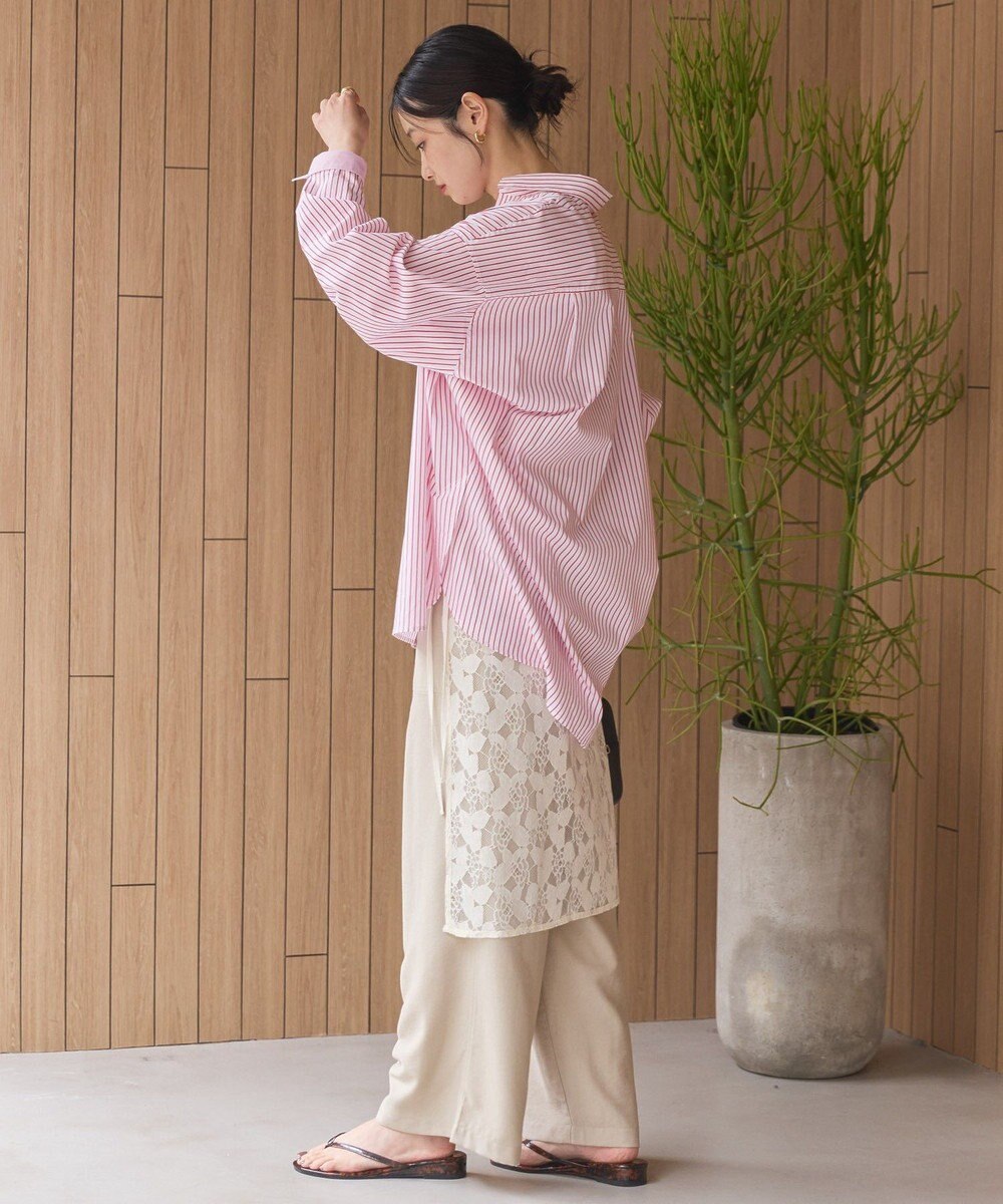 AMERICAN HOLIC イージーケア配色ポイントロングシャツ 