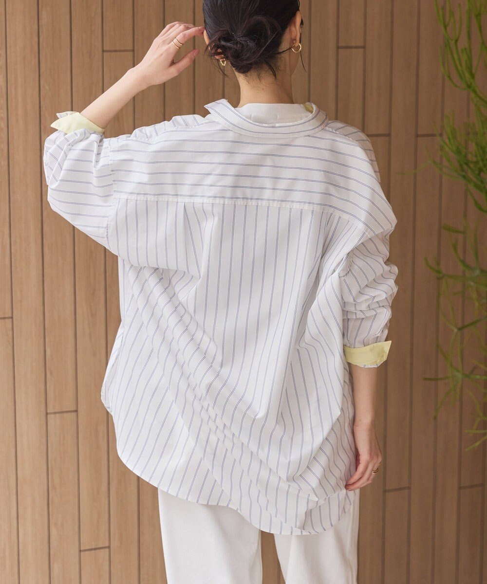 AMERICAN HOLIC イージーケア配色ポイントロングシャツ 