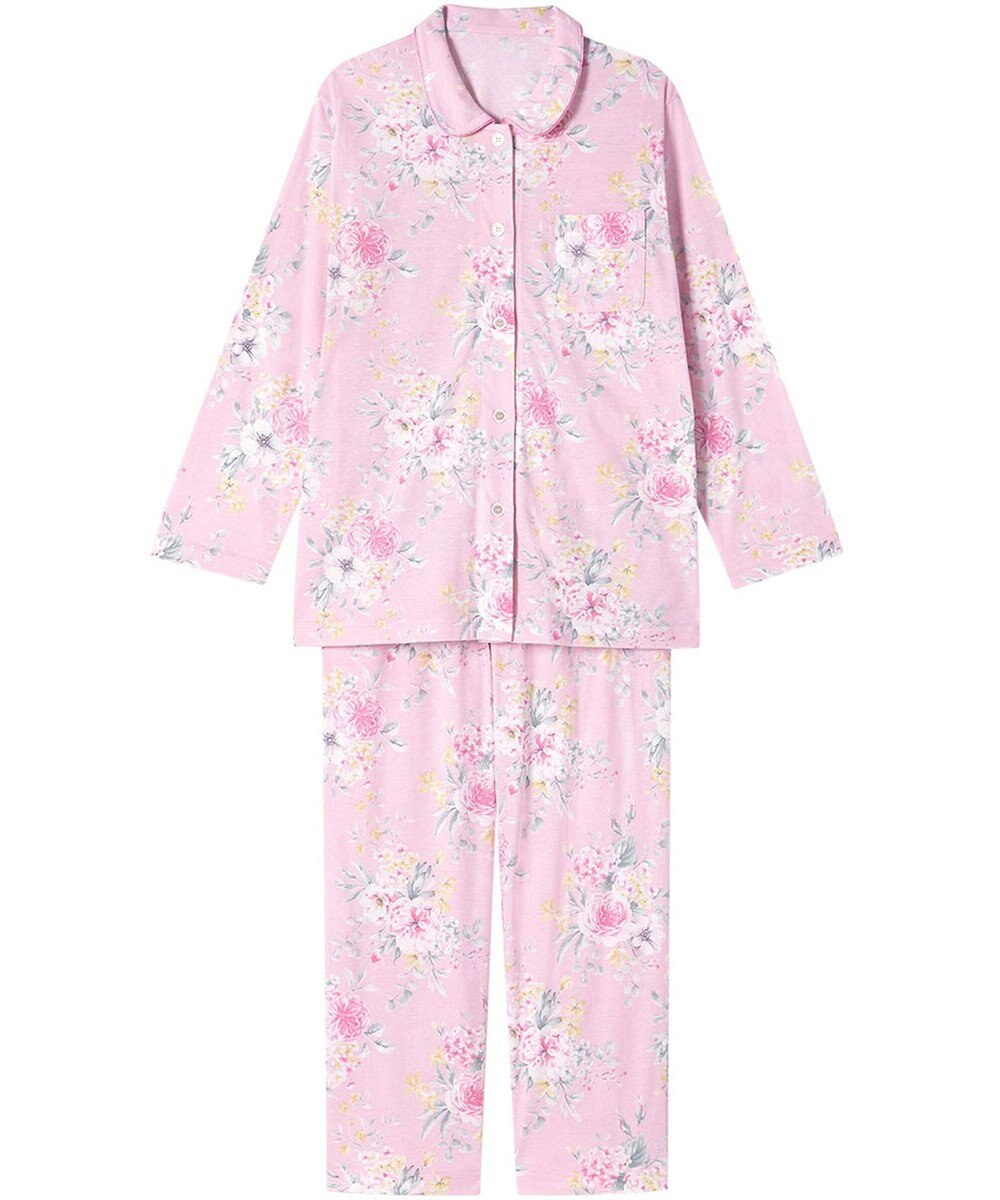 Wing パジャマ 綿100%(本体) 天竺素材 長袖 長ズボン レディース EP8041 ウイング／ワコール 