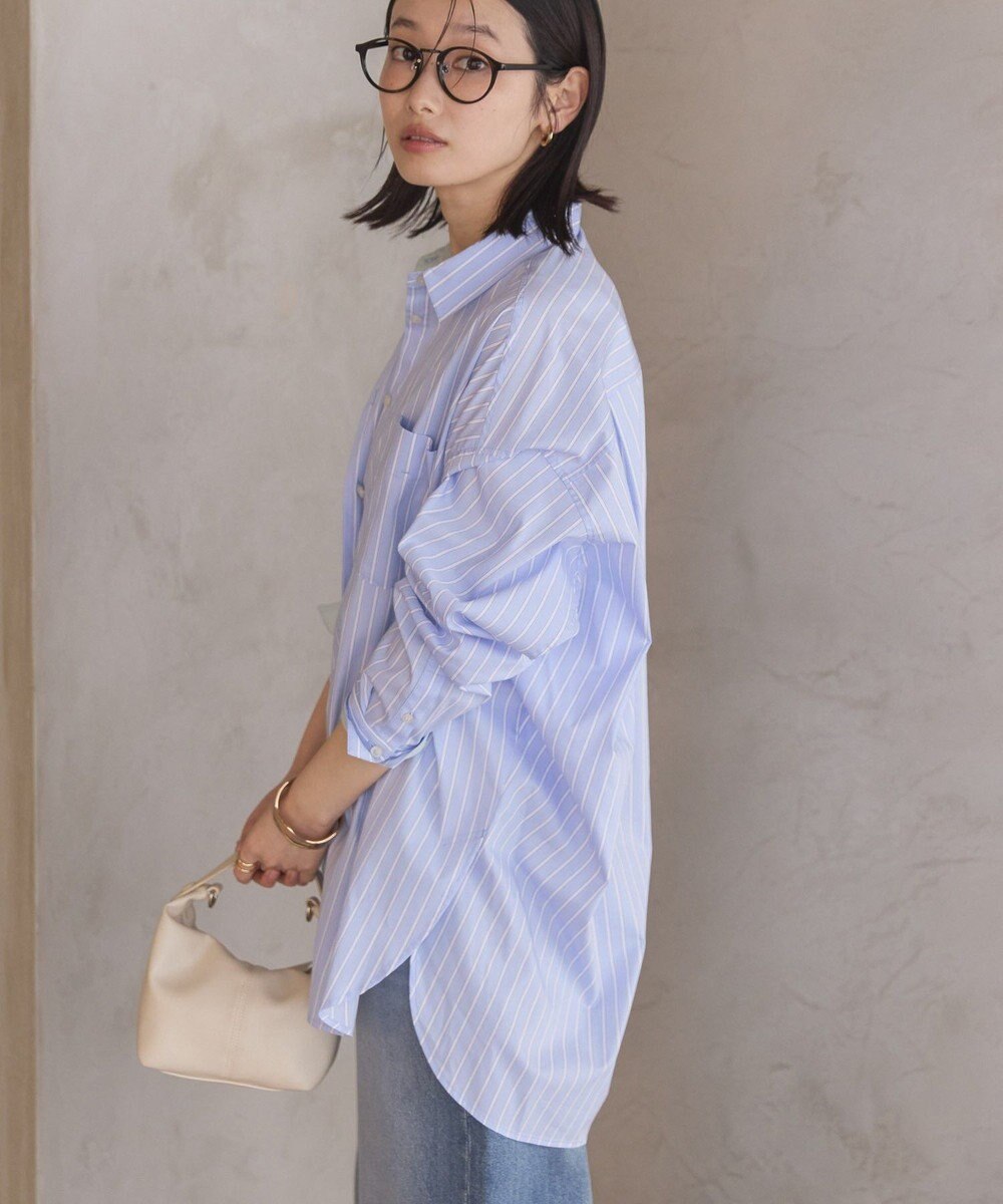 AMERICAN HOLIC イージーケア配色ポイントロングシャツ 