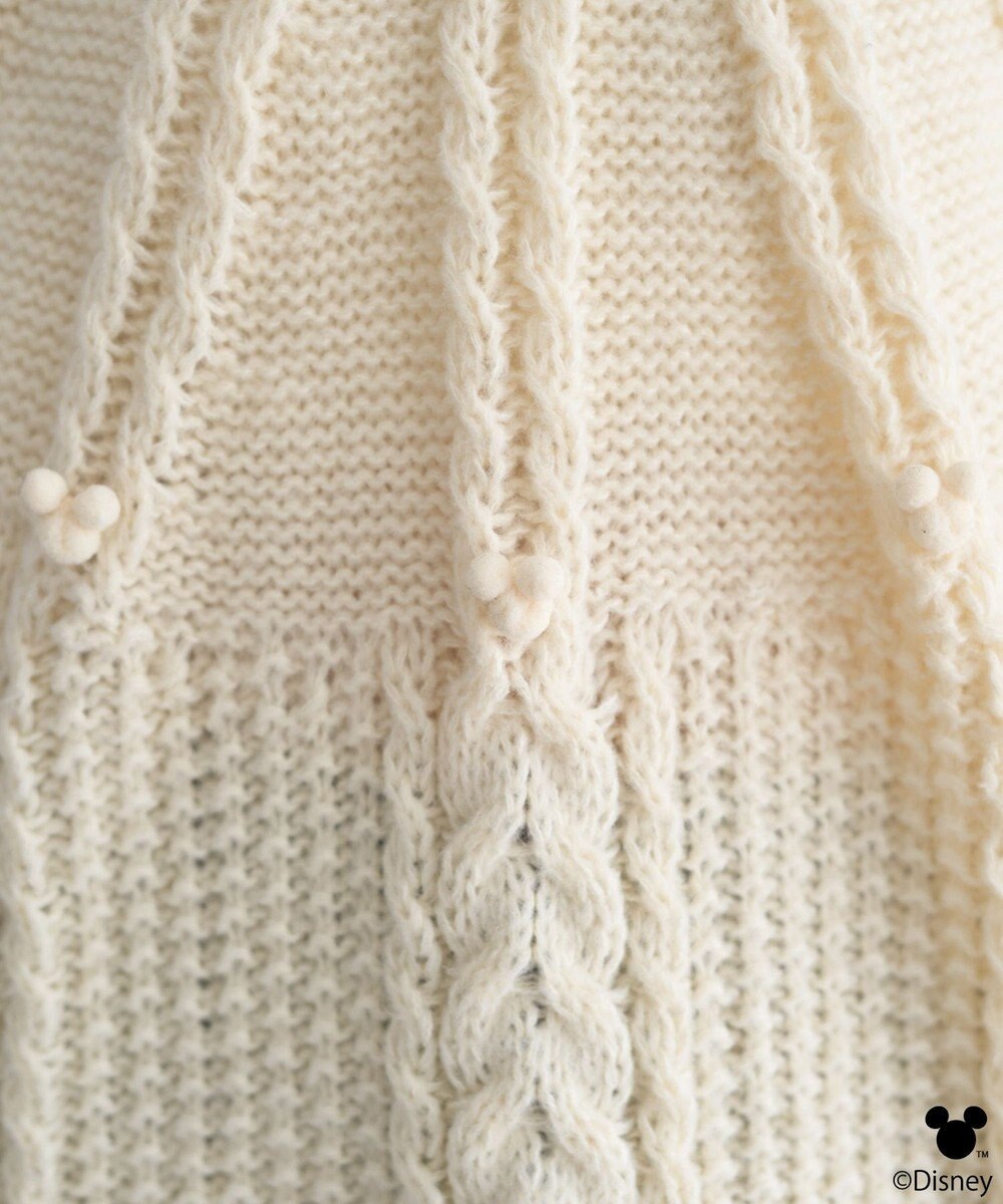 earth music&ecology 【予約】Disney/ポイントミッキーケーブルニット 