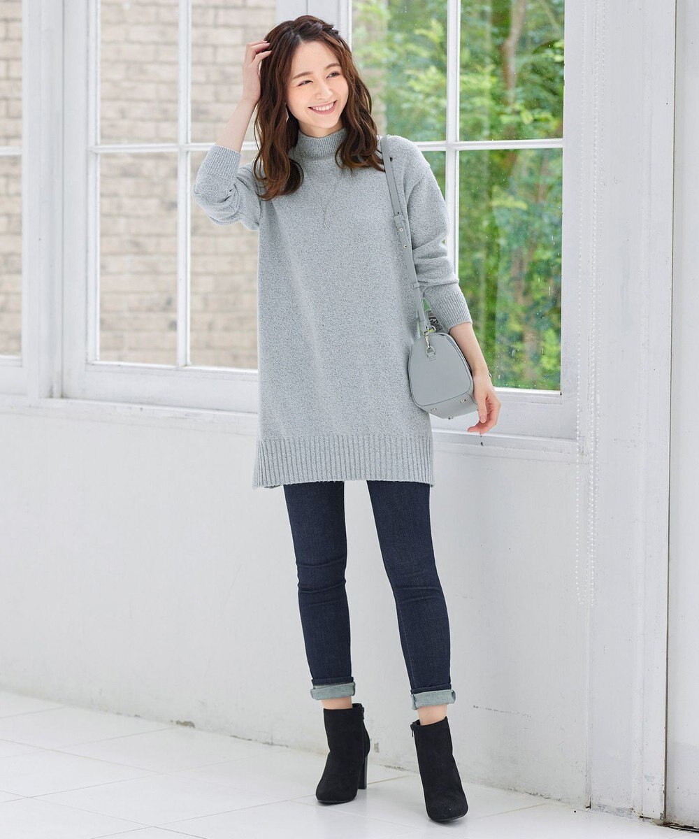 Tiaclasse L 【洗える】体型カバーも叶うMIX糸ニットチュニック 