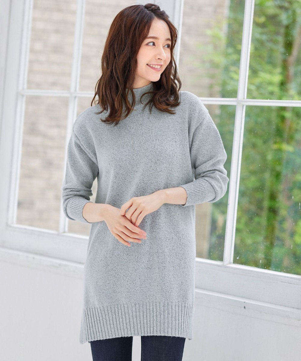 Tiaclasse L 【洗える】体型カバーも叶うMIX糸ニットチュニック 