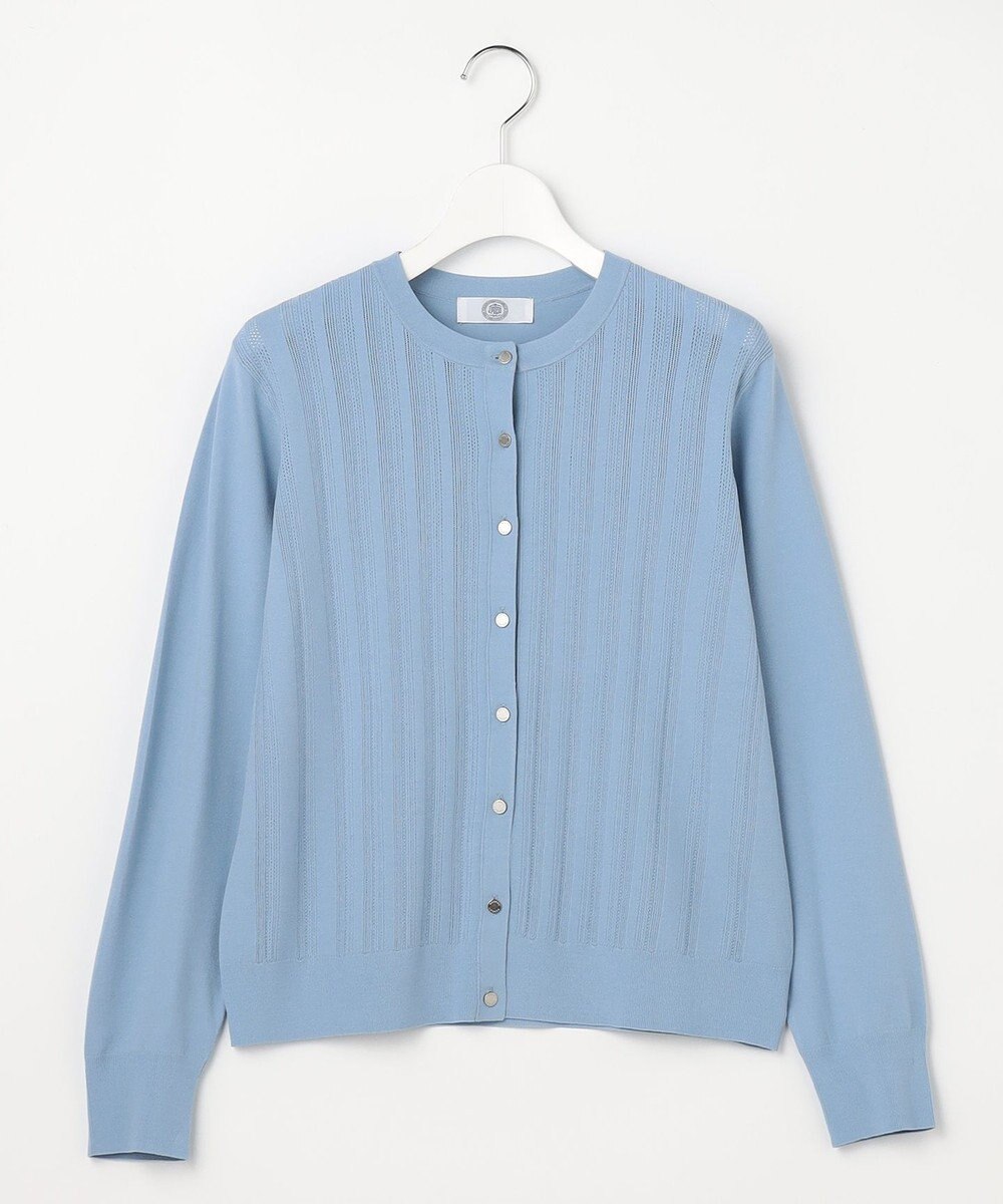 J.PRESS LADIES Rayon Elite Stretch クルーネック カーディガン 