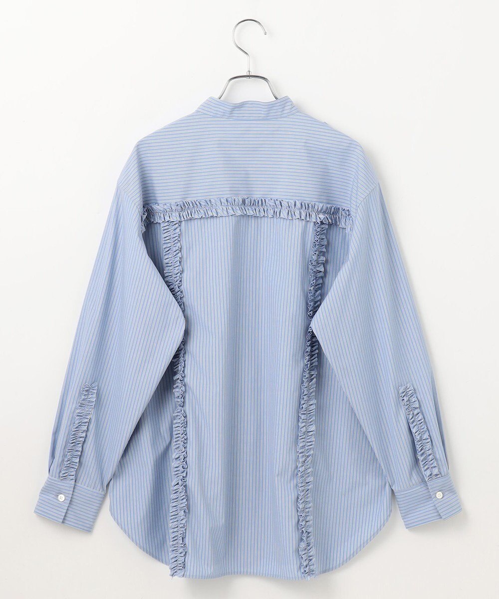 #Newans 【洗濯機可能/シワになりにくい】パネルフリルシャツ 