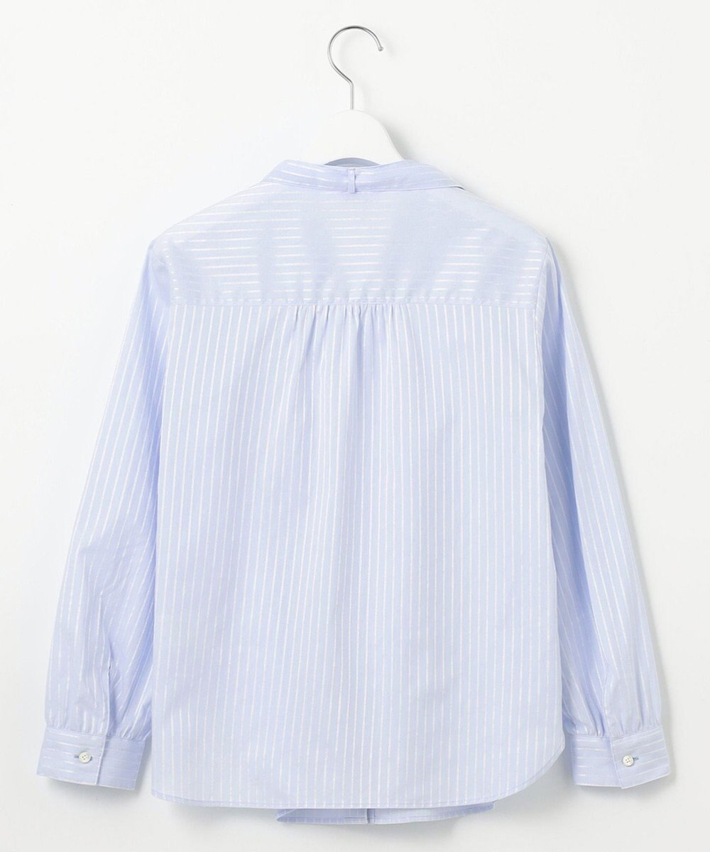 J.PRESS LADIES L 【洗える】RITZ ドビーストライプ ボウタイ ブラウス 