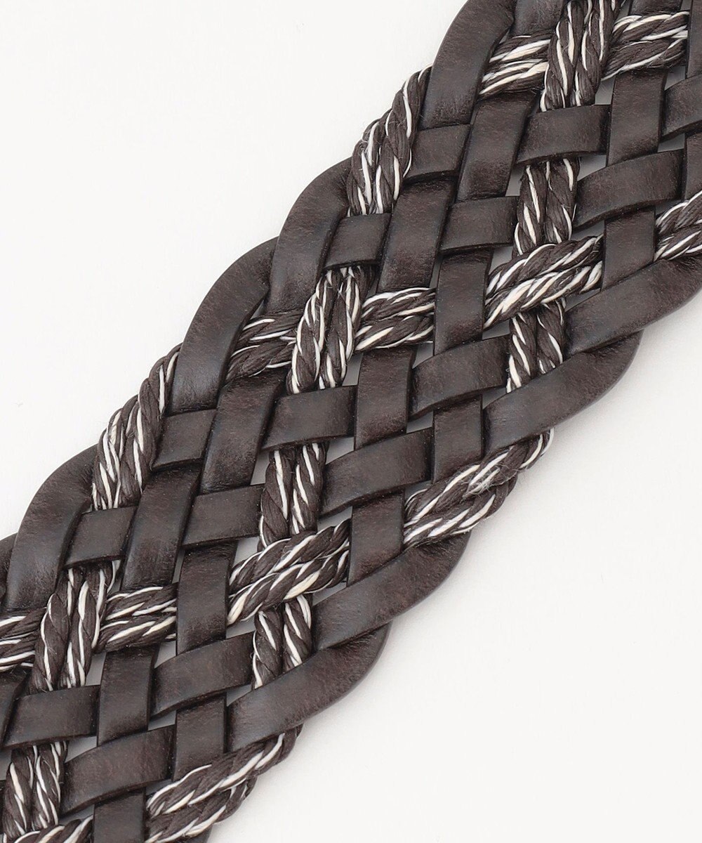 JOSEPH ABBOUD 【イタリア素材/日本製】レザーミックスブレイズ ベルト 