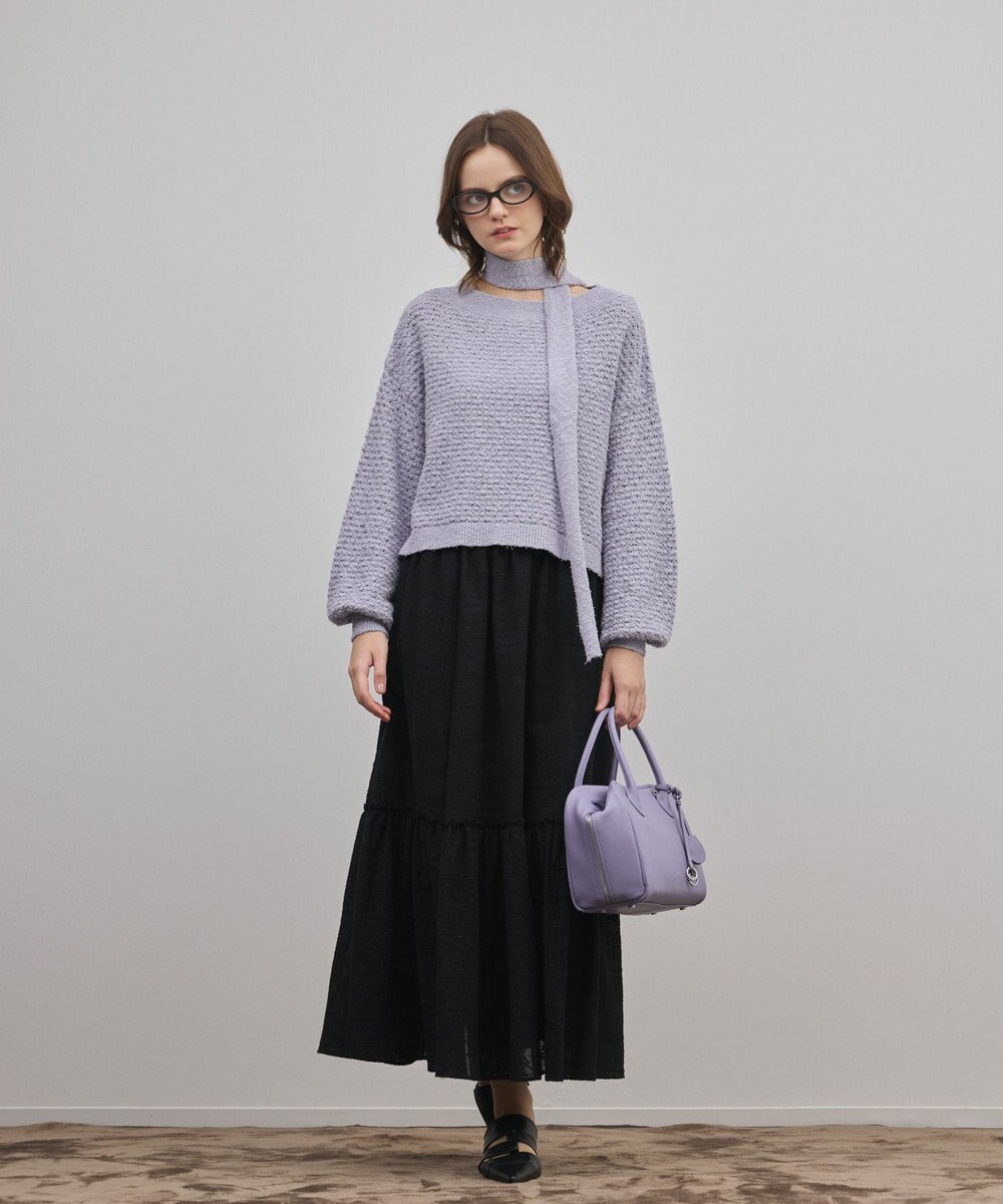 GRACE CONTINENTAL ティアードエンブロイダリースカート 