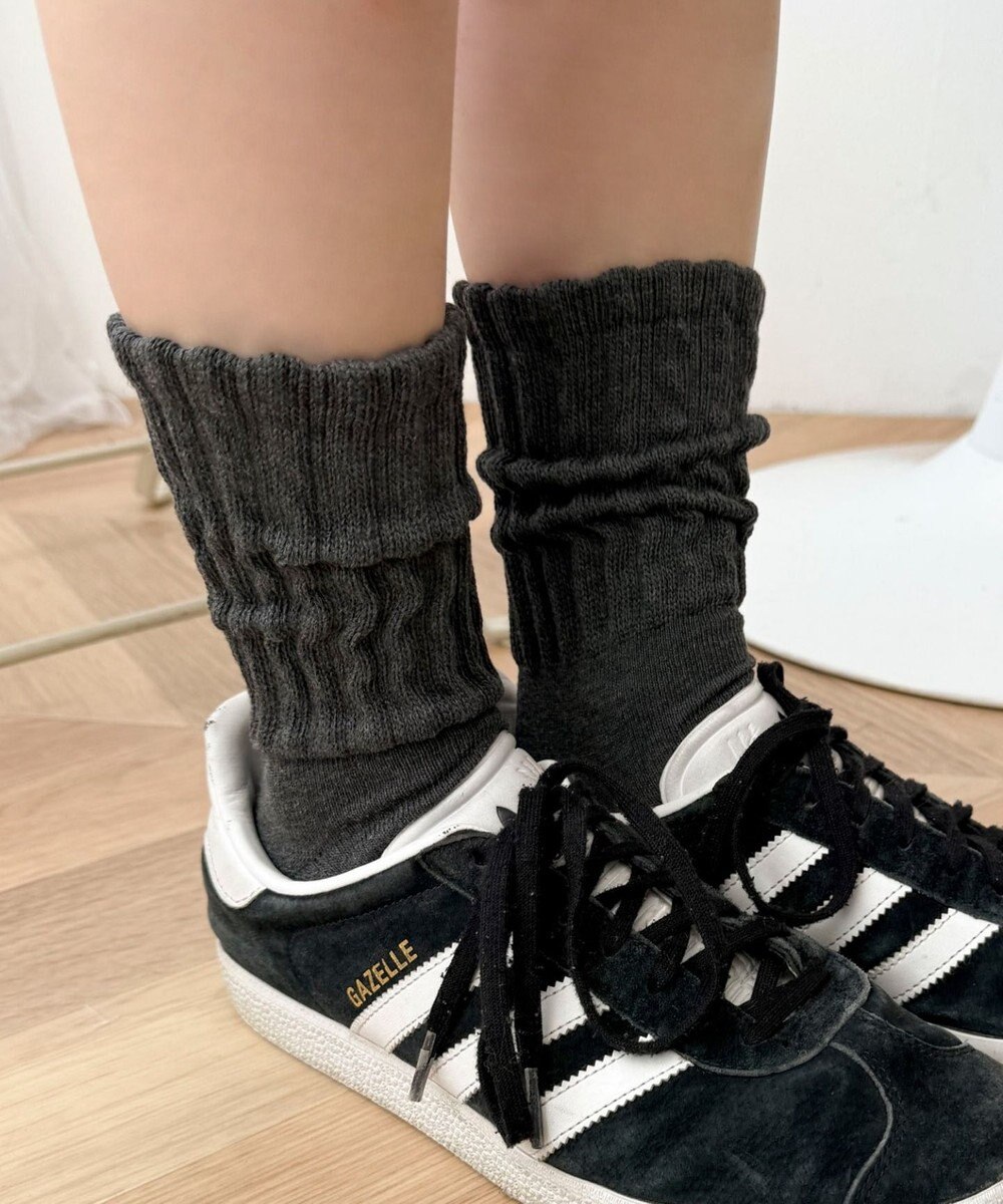 WEGO サポート付きボリューム無地リブソックス 