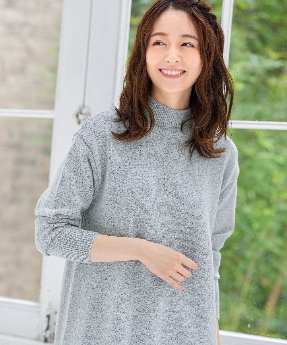 Tiaclasse L 【洗える】体型カバーも叶うMIX糸ニットチュニック 