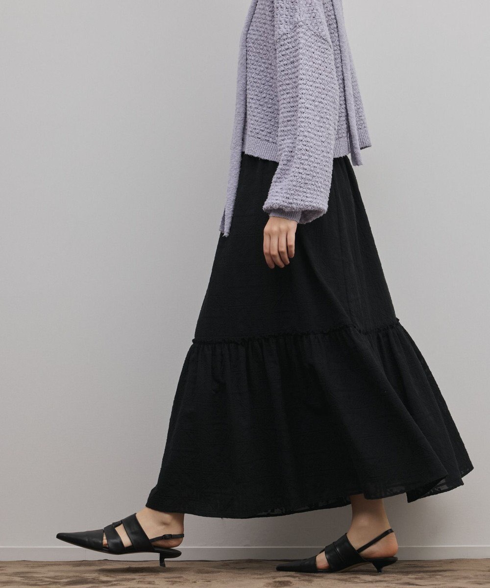 GRACE CONTINENTAL ティアードエンブロイダリースカート 