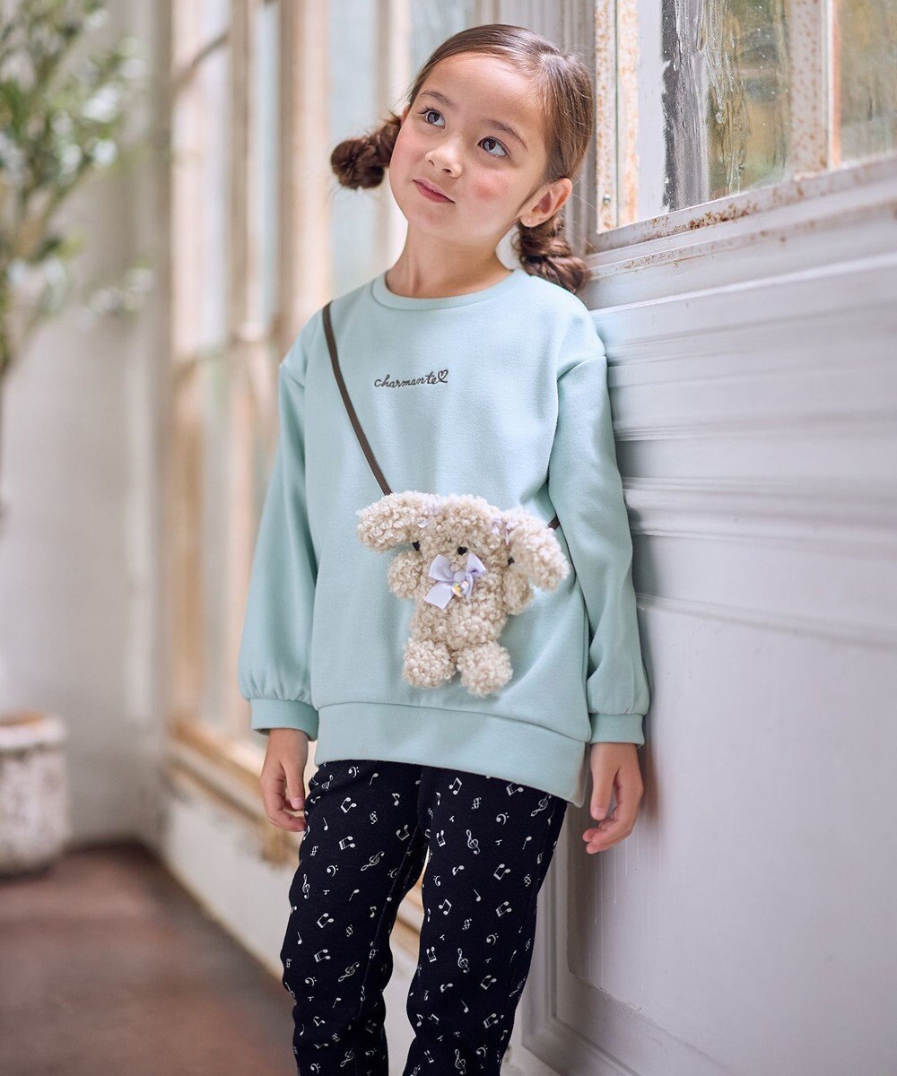 ANY KIDS アニマルポシェット 裏シャギー トレーナー 