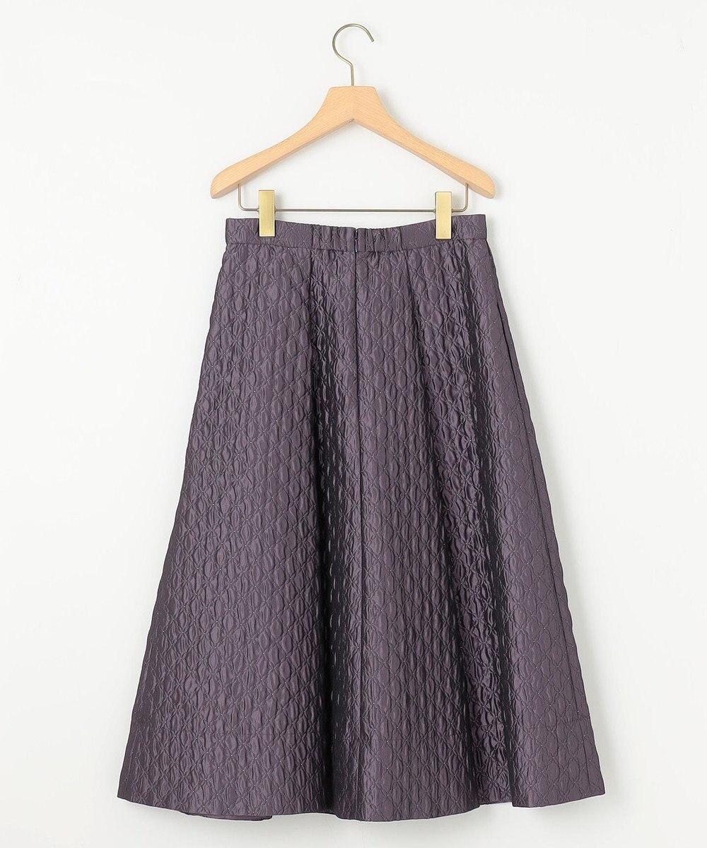 組曲 ジオメトリックフラワージャガード フレアスカート 