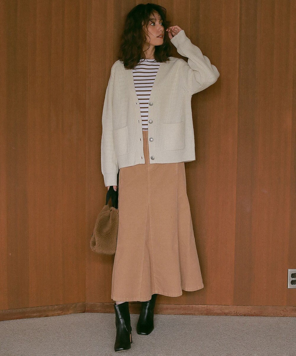 23区 【SLOW】ストレッチ コーデュロイ ゴアード スカート 