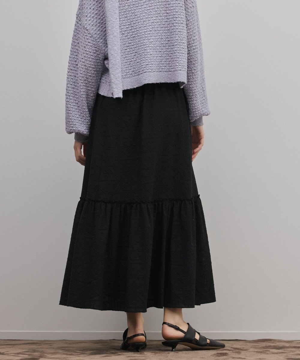 GRACE CONTINENTAL ティアードエンブロイダリースカート 