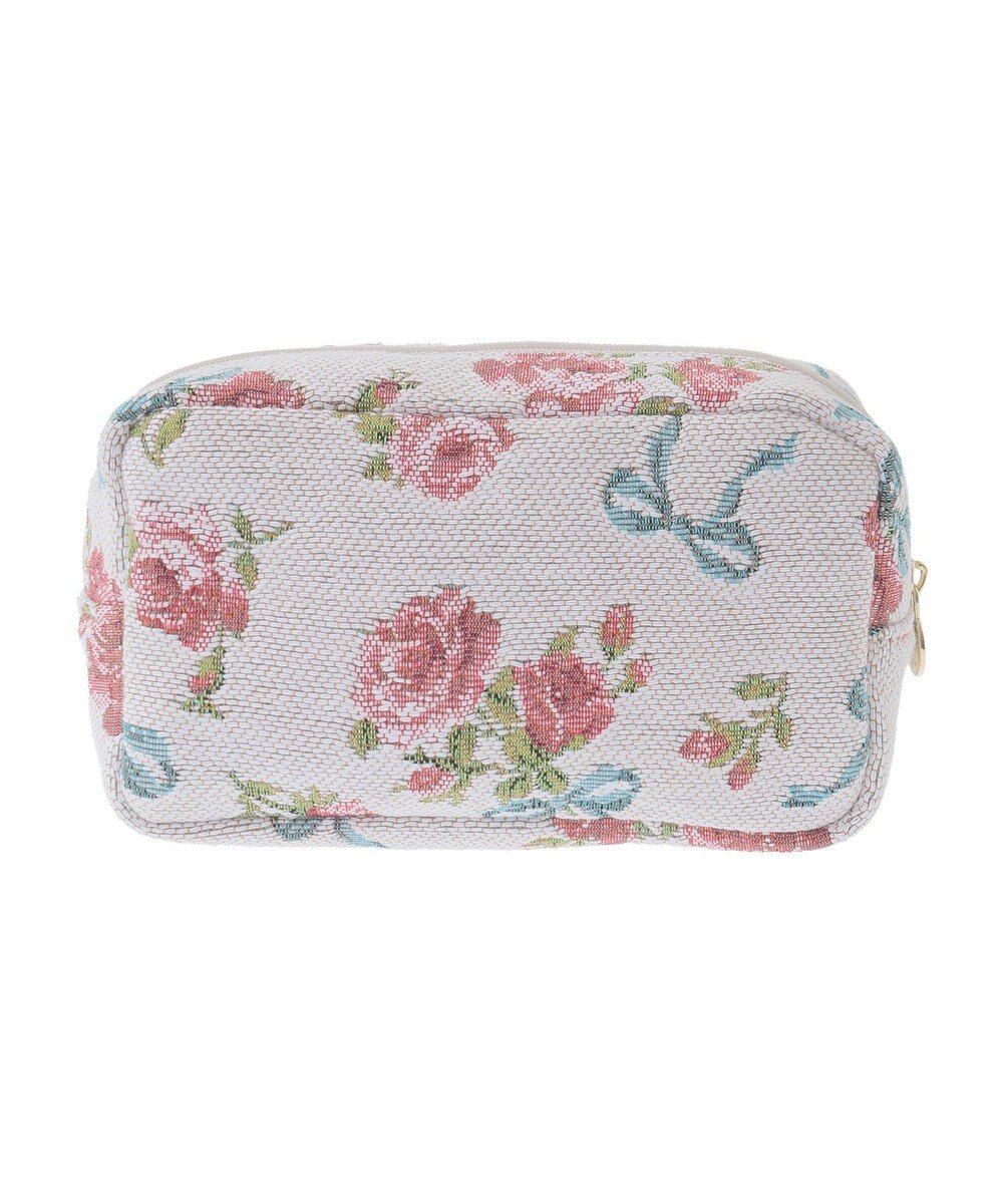 Maison de FLEUR ローズリボン柄ゴブランポーチ 