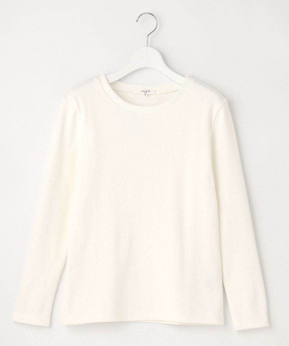 23区 L 【SLOW/洗える】ミドルフライスジャージー ロングTシャツ 