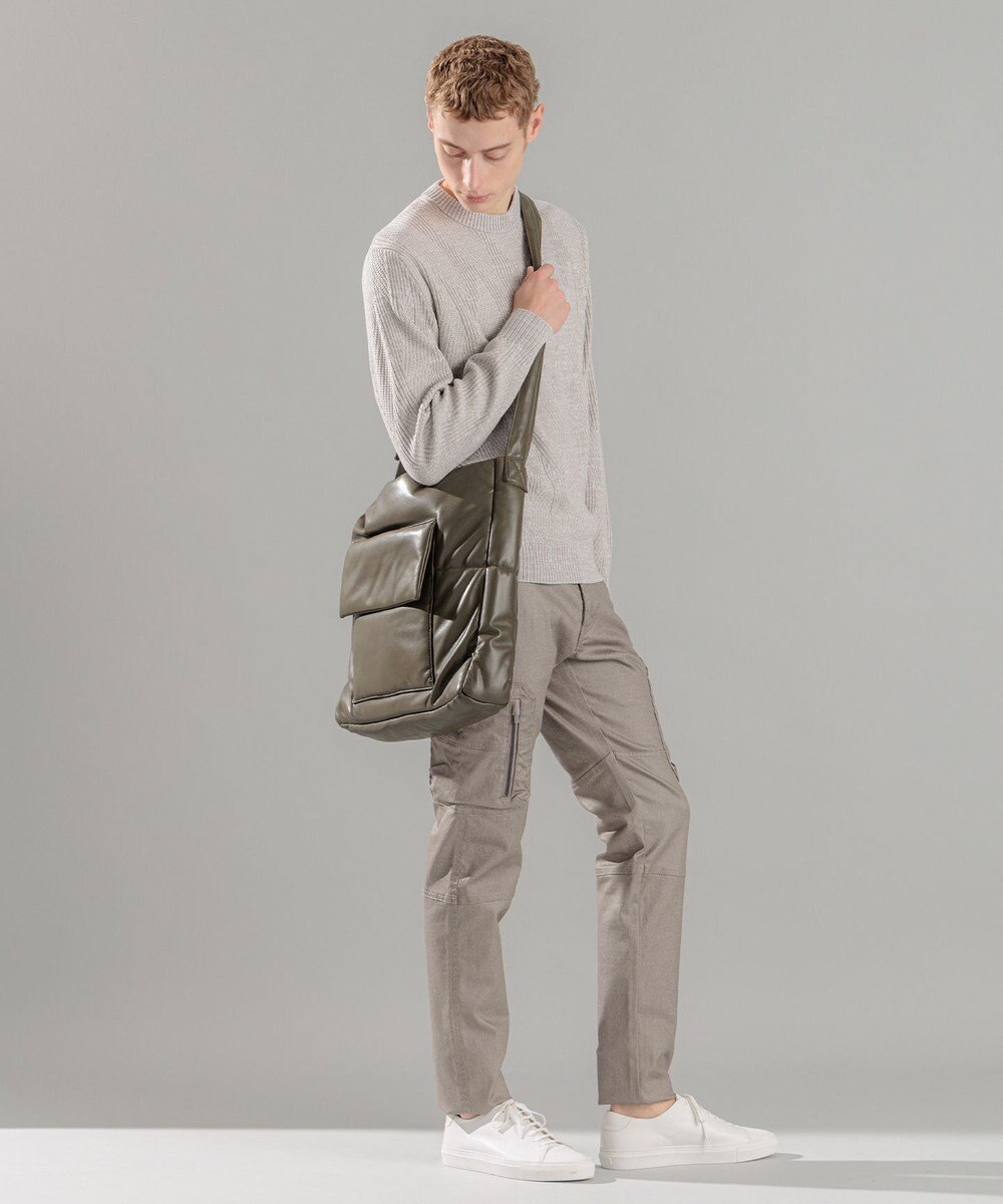 JOSEPH HOMME シンセティックソフトレザー　ワンショルダー バッグＬサイズ 