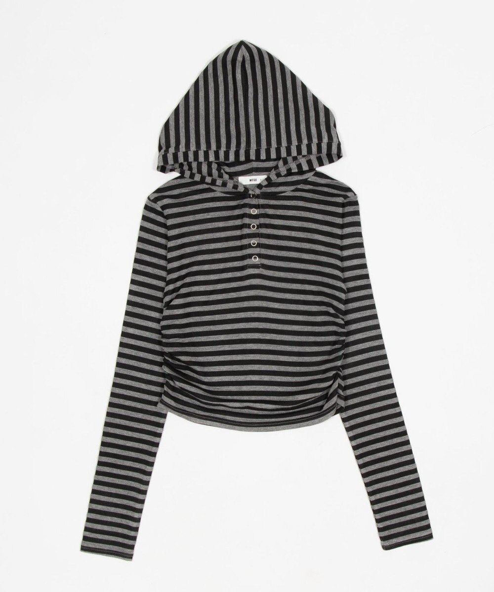 WEGO ヘンリーネックフードロンT 