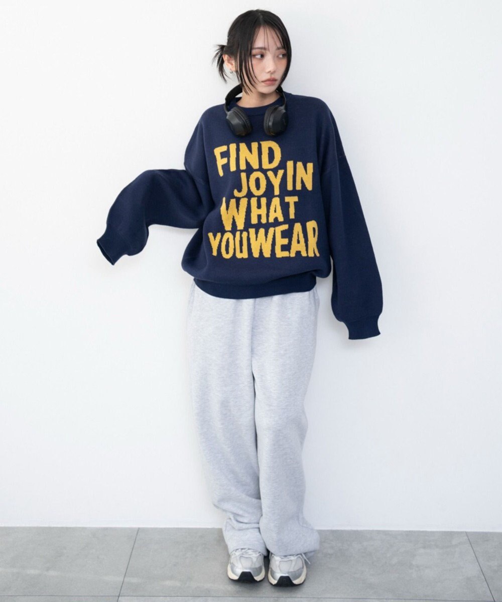 WEGO グラフィックニットプルオーバー 