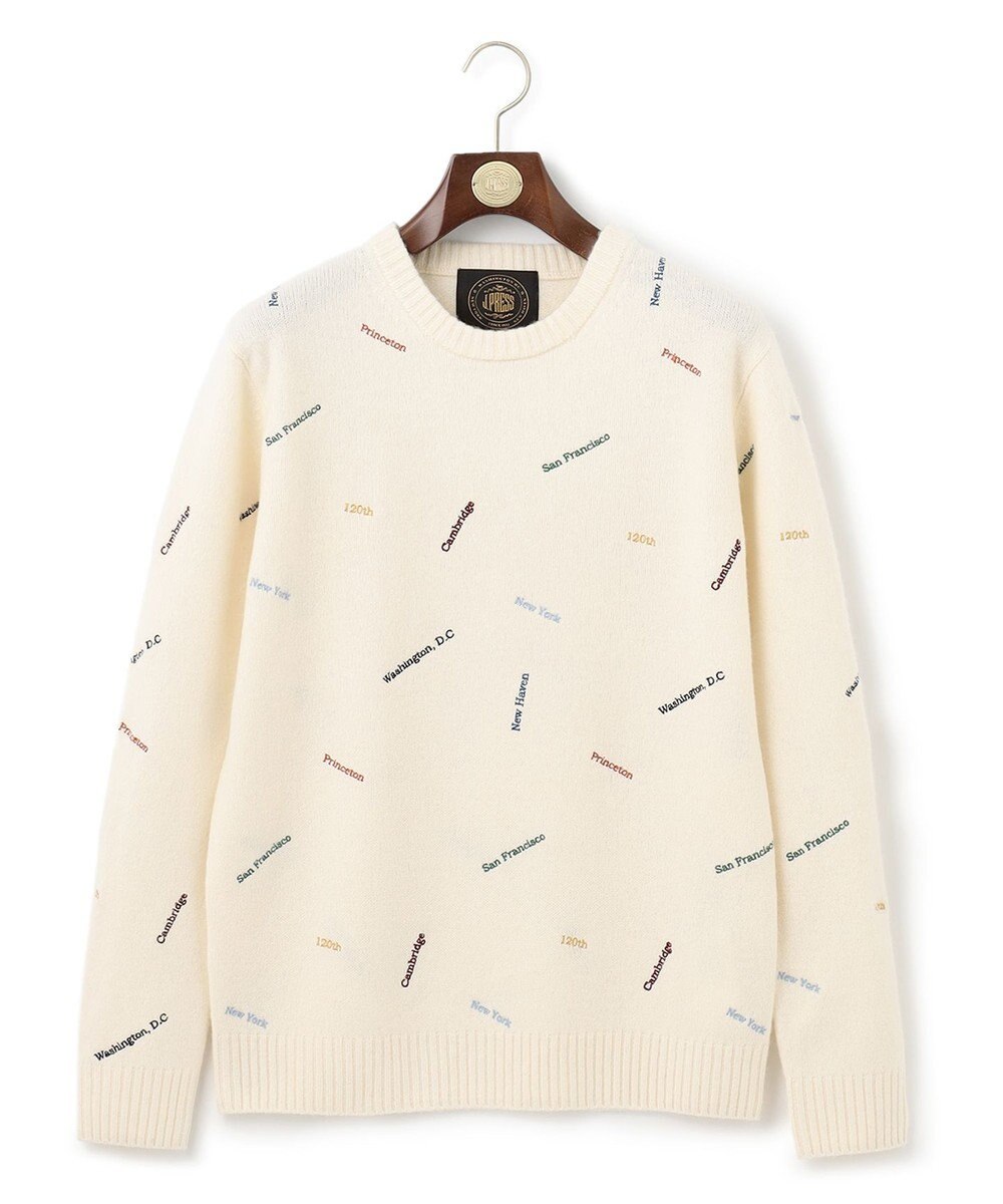 J.PRESS MEN 【120th Anniversary】Embroidery Knit 