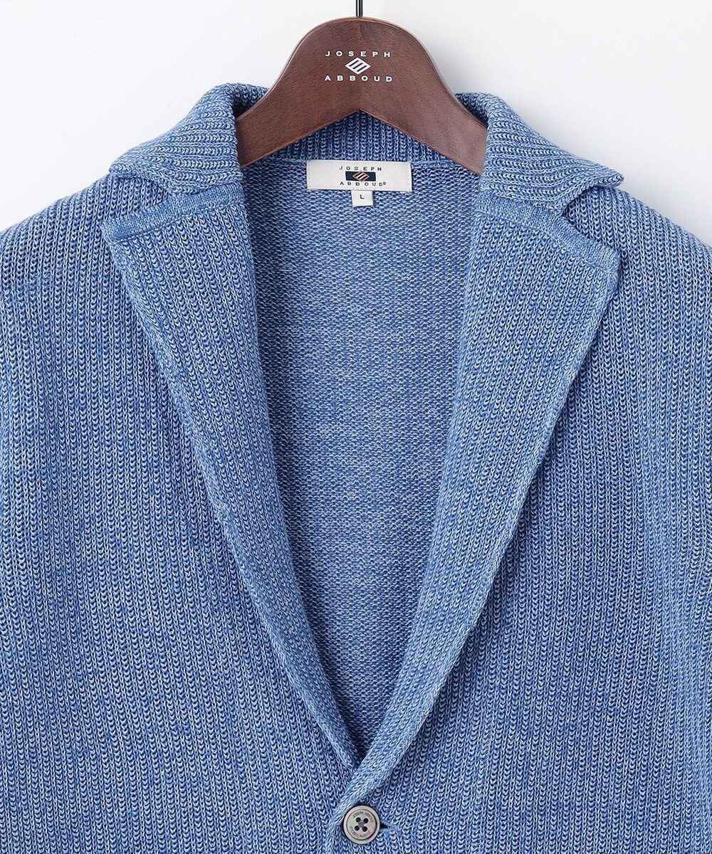 JOSEPH ABBOUD 【洗える】ストローヤーン ニット ジャケット 