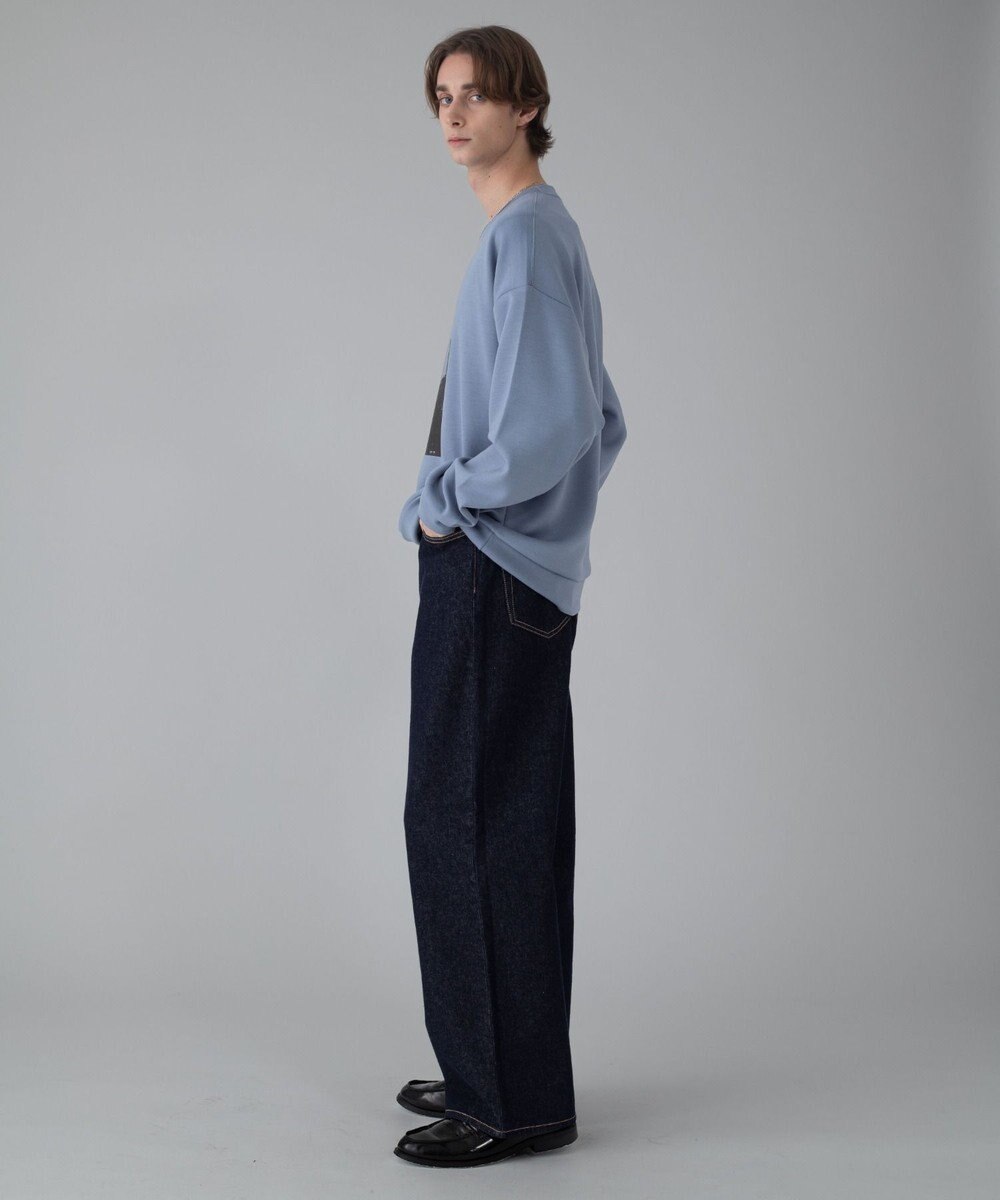 WEGO 【ユニセックス着用ITEM/SMLサイズ展開/ウエスト調整可】バギーデニムパンツ 