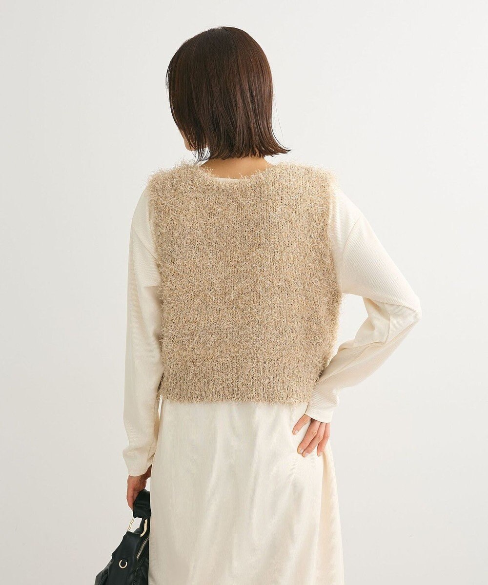 Green Parks ＳＥＴ２点ベスト＋リブワンピース 