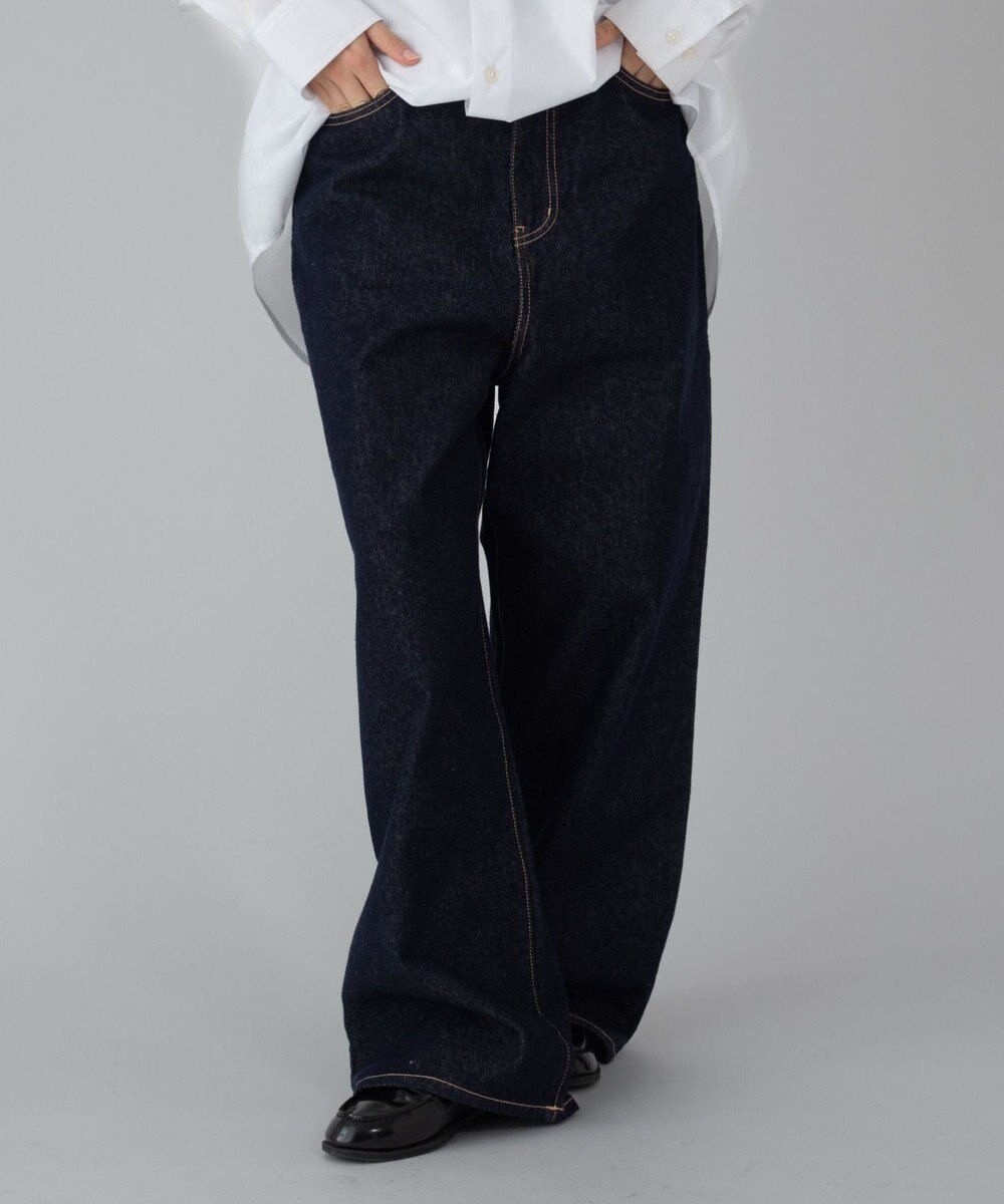 WEGO 【ユニセックス着用ITEM/SMLサイズ展開/ウエスト調整可】バギーデニムパンツ 