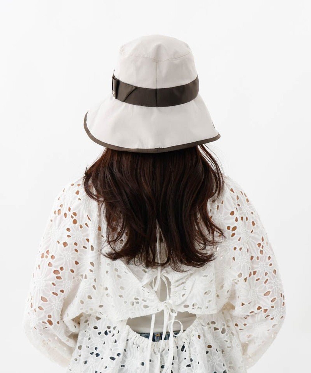 AURORA 【 Beaurance （ビューランス）】サマーシールド リボン中つばクロッシェハット 