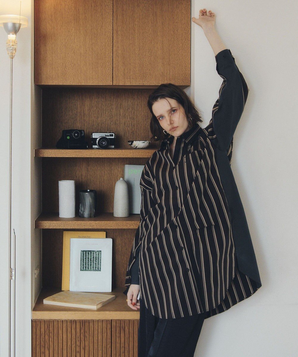 YECCA VECCA 2way袖デザインロングシャツ 