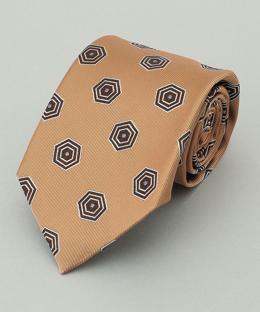 GOTAIRIKU 【日本製】西陣ネクタイ_ベージュ・ブラウン系 