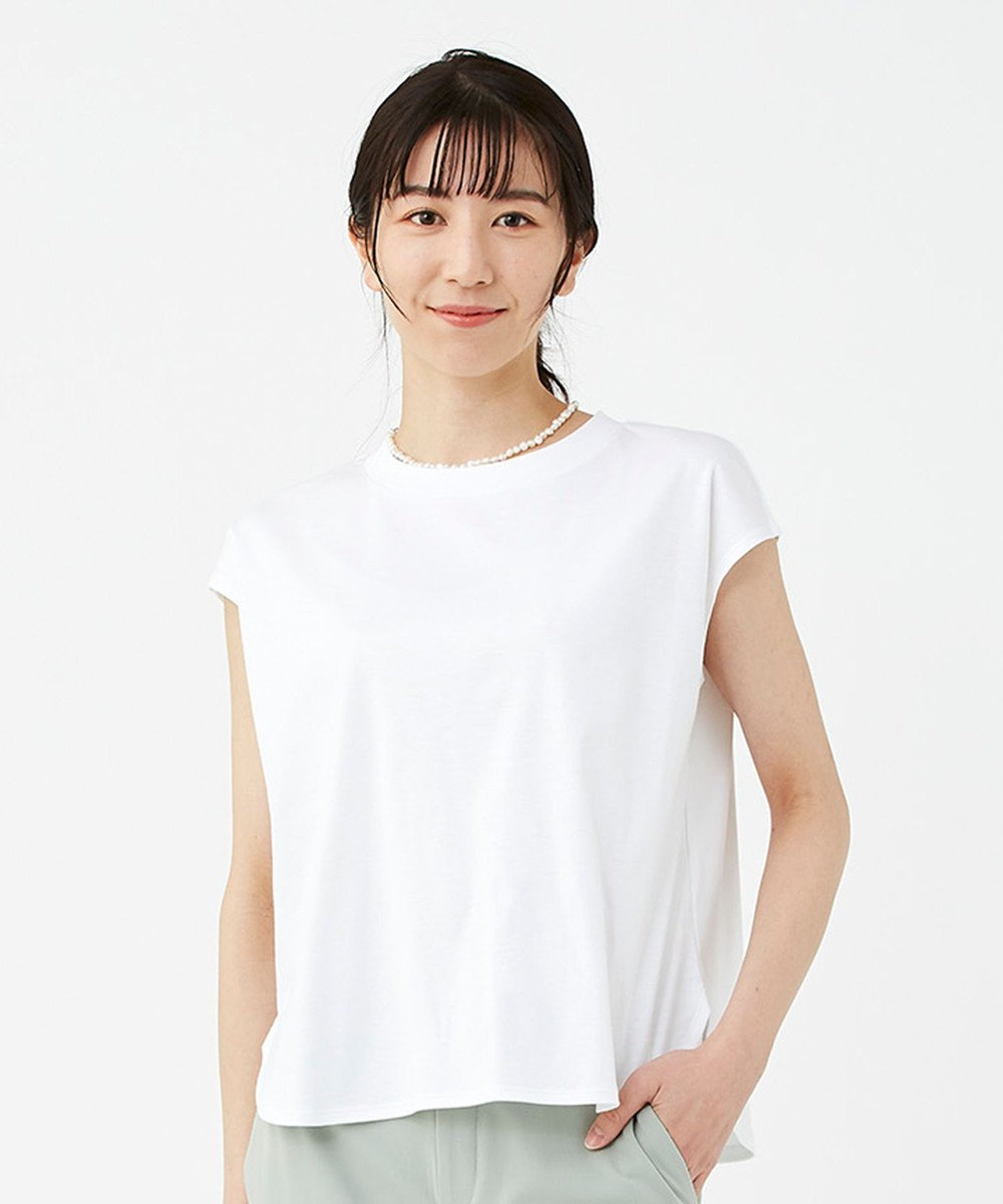 KASHIYAMA 【抗菌消臭】クレンゼ フレンチTeeシャツ ホワイト