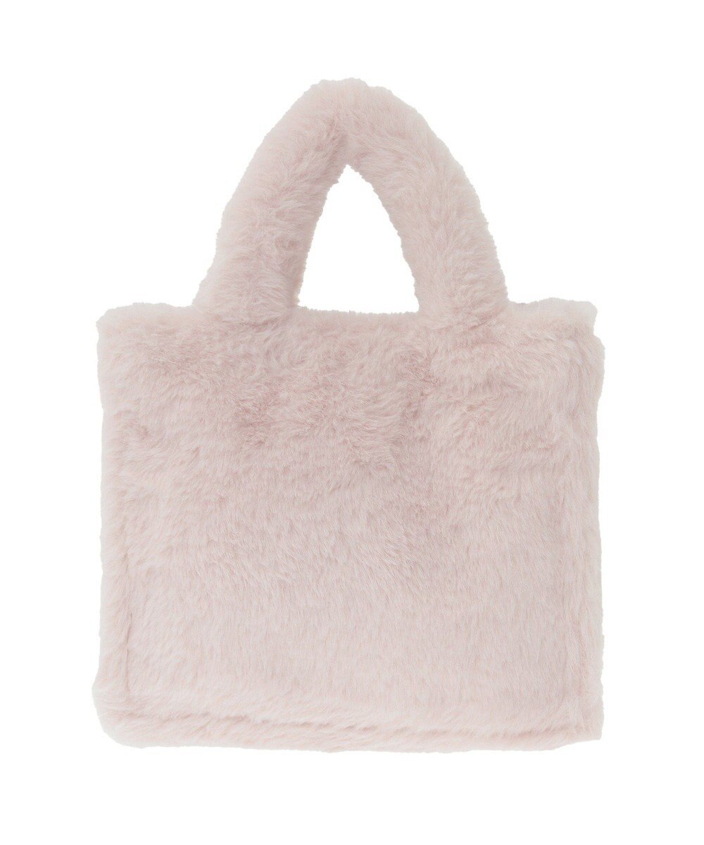 Maison de FLEUR サテンリボンファー2Wayスクエアトートバッグ 