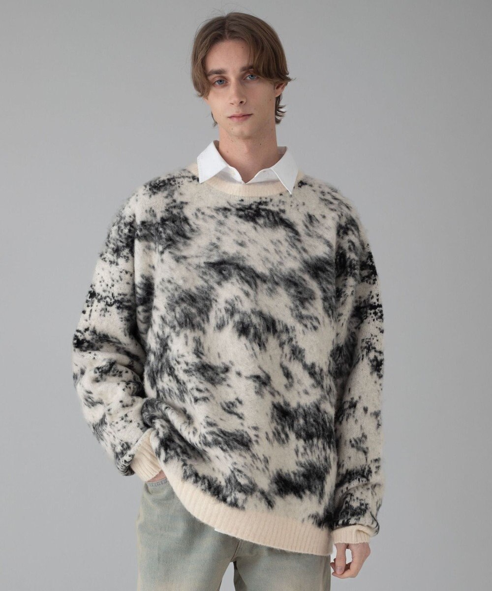 WEGO 【ユニセックス着用ITEM/MLサイズ展開】ファジーパターンプルオーバー 