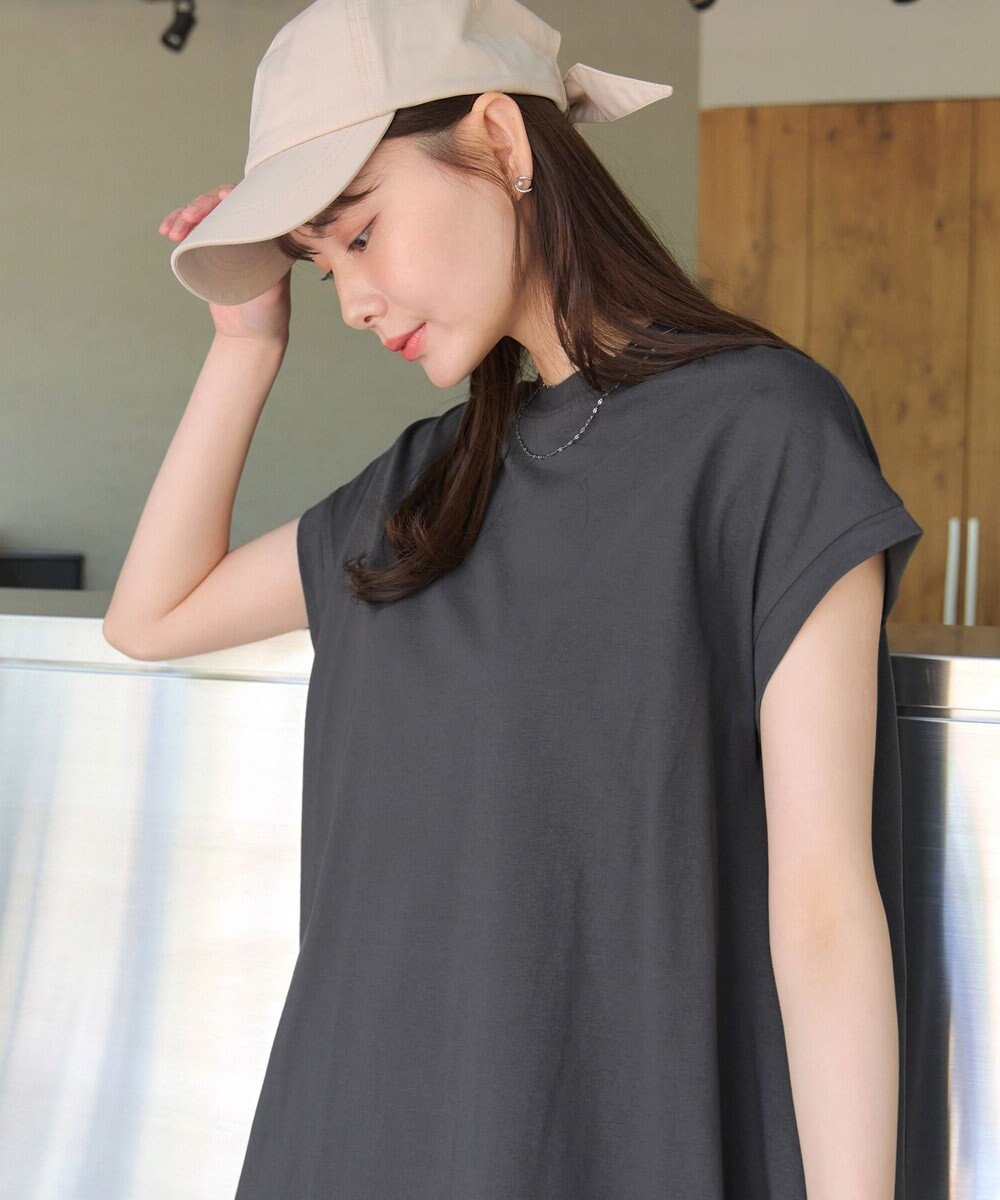 Tiaclasse 【接触冷感】 フレンチスリーブフレアカットソー 