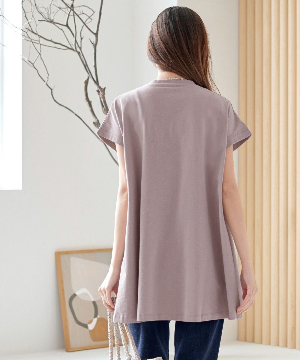 Tiaclasse 【接触冷感】 フレンチスリーブフレアカットソー 