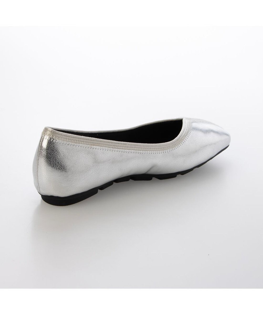 MODE ET JACOMO <carino>スクエアトゥ切り替えデザインフラットパンプス 