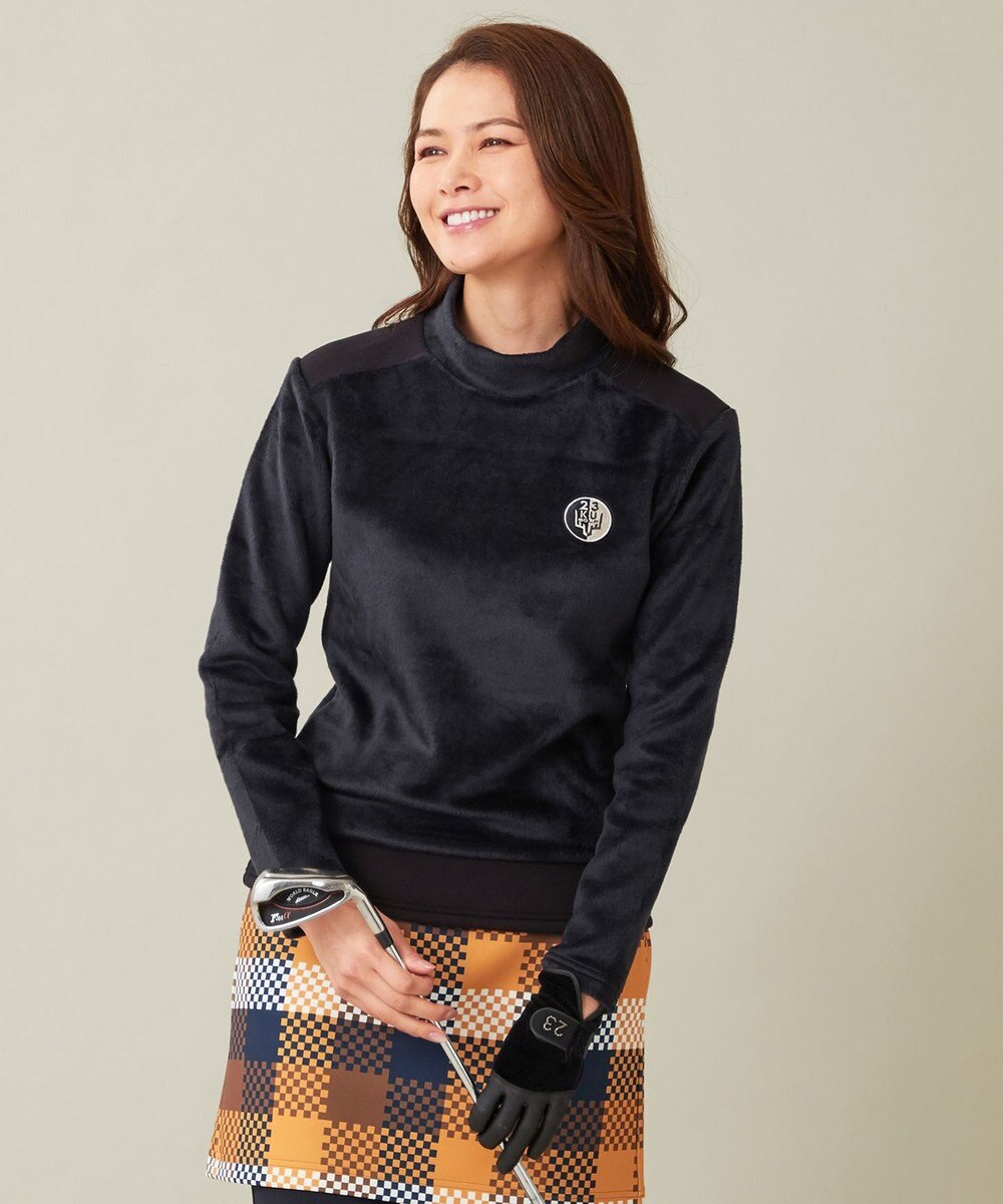 23区GOLF 【WOMEN】シルキーボンバー モックネック 