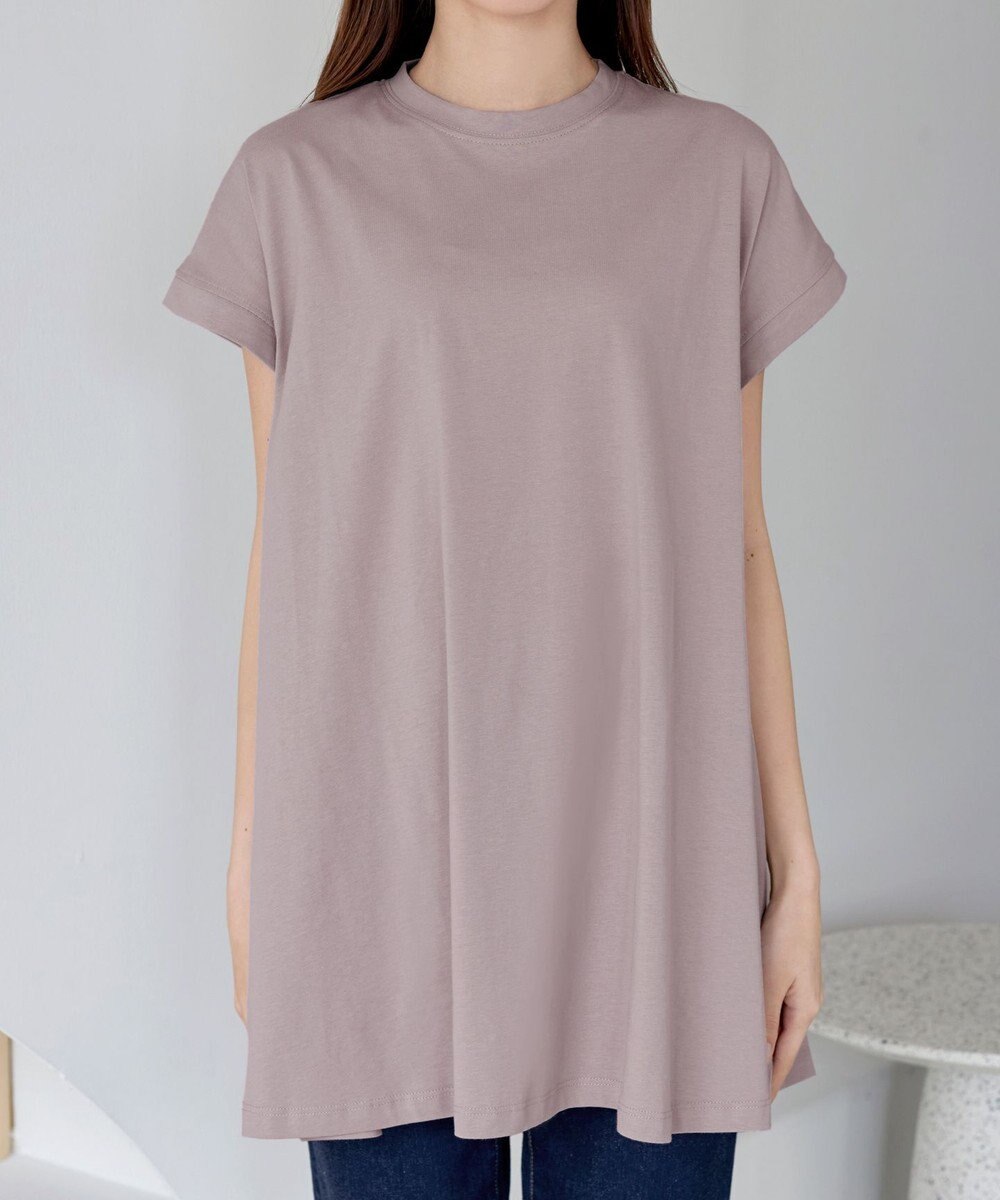 Tiaclasse 【接触冷感】 フレンチスリーブフレアカットソー 