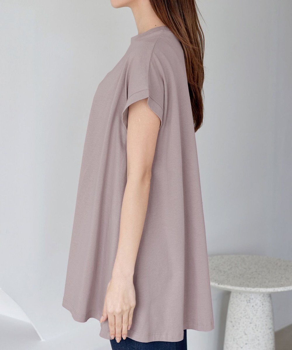 Tiaclasse 【接触冷感】 フレンチスリーブフレアカットソー 