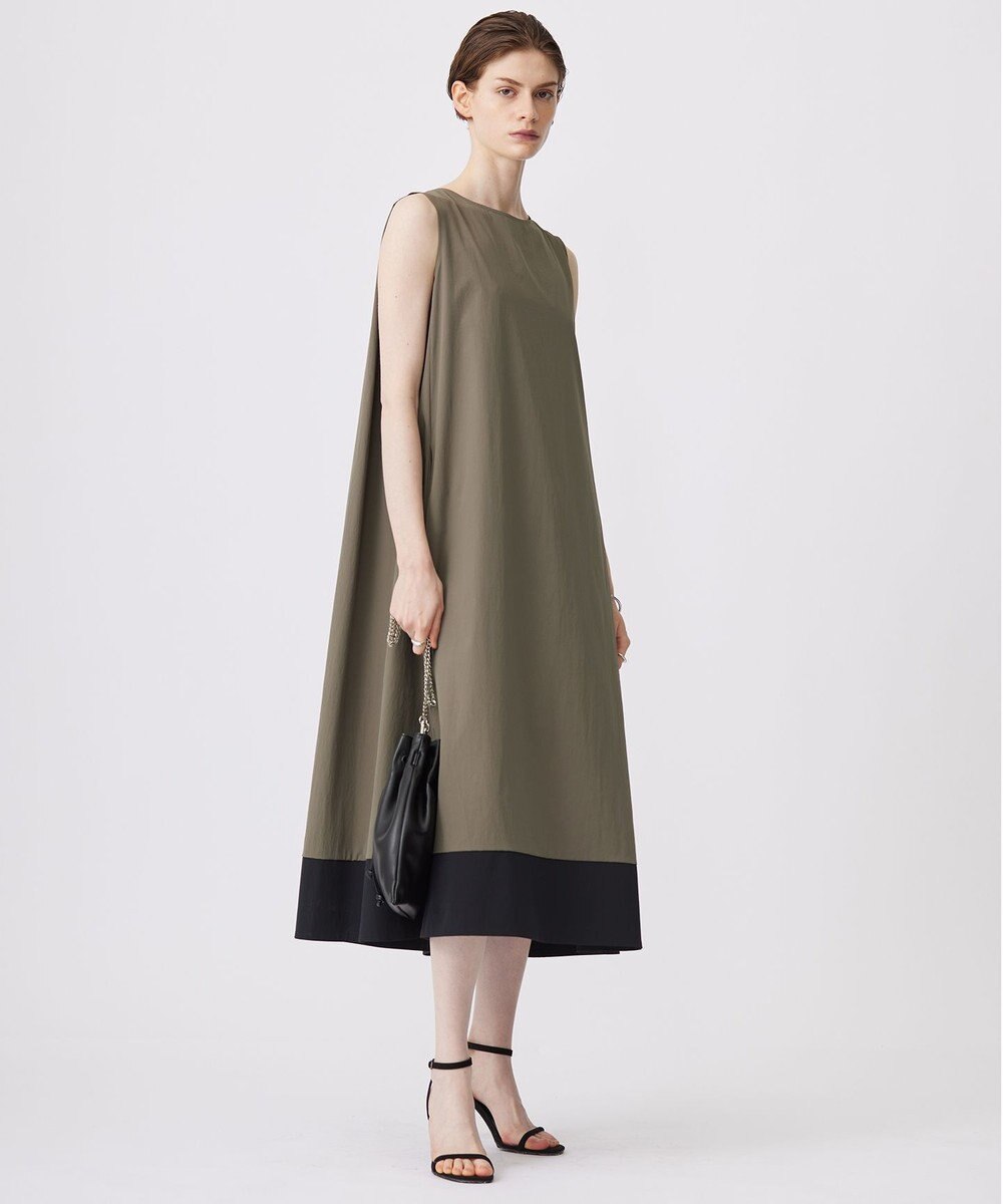 ICB L 【洗える】RENUソフトタイプライター ノースリーブワンピース 