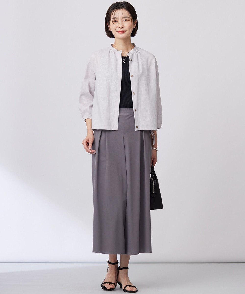 J.PRESS LADIES 【洗える】リブ ノースリーブ カットソー 