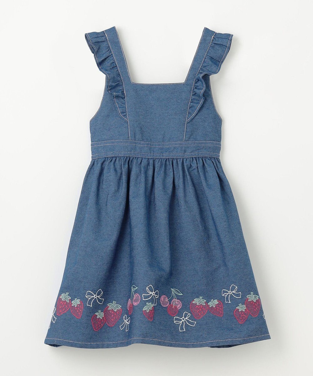 ANY KIDS 【チェリーベリーシリーズ】フルーツ 刺繍 ジャンパースカート 