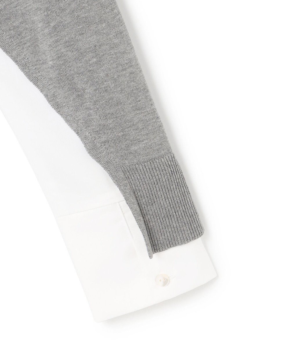 23区 L 【洗える】シャツ コンビネーション ニット 