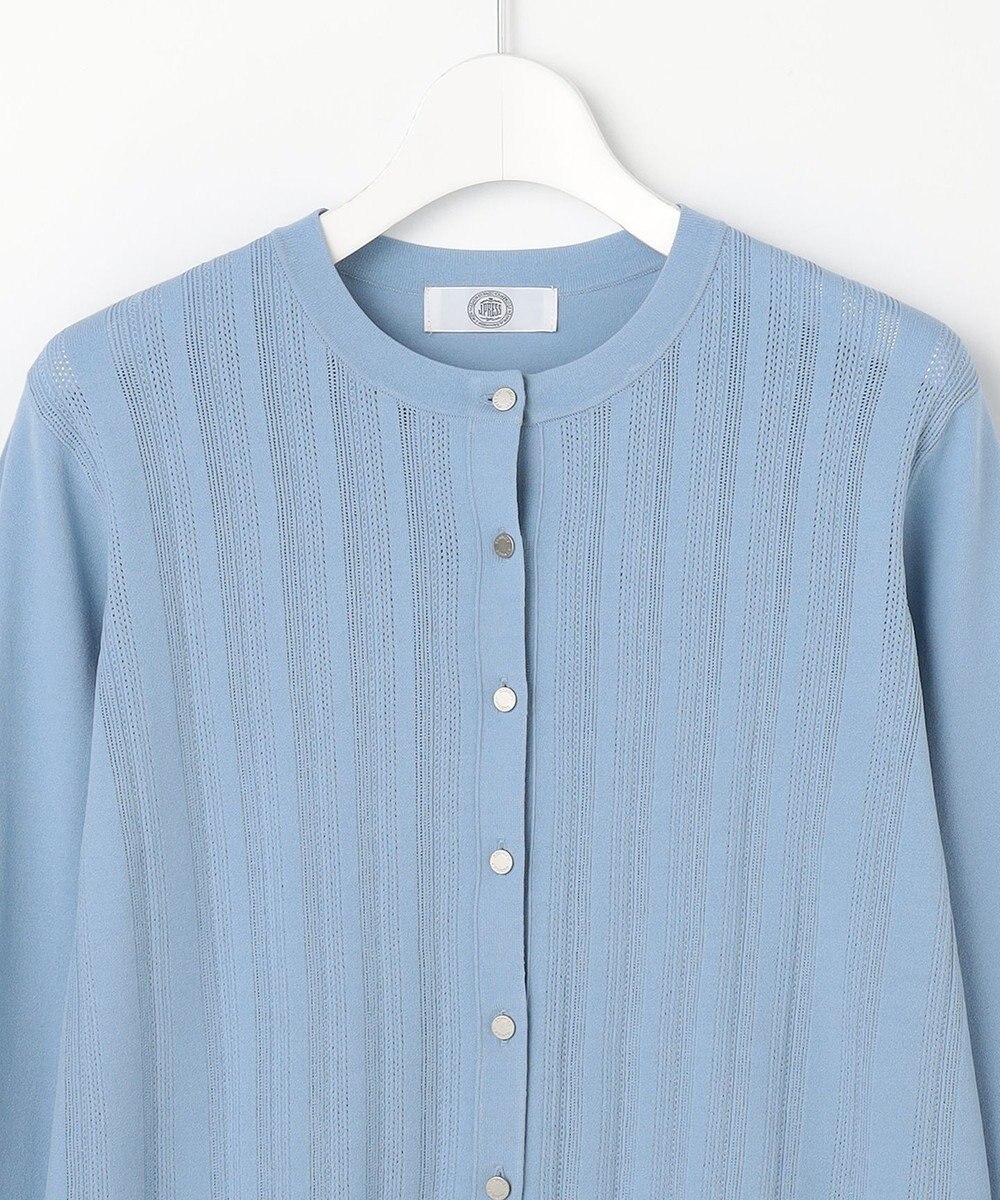 J.PRESS LADIES Rayon Elite Stretch クルーネック カーディガン 